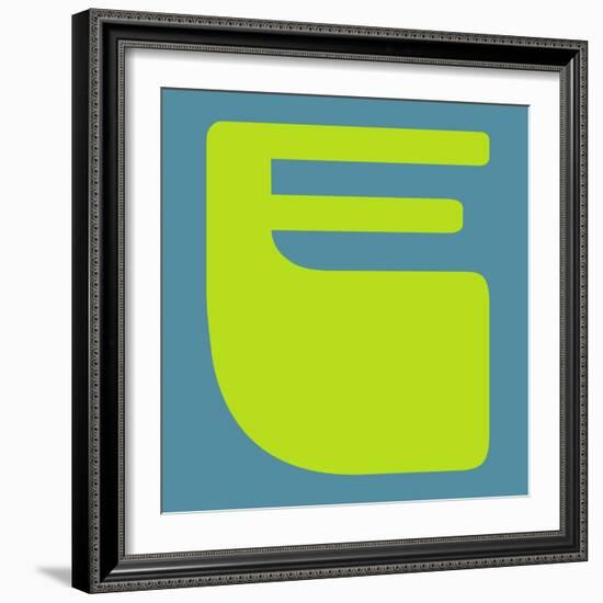 Letter E Yellow-NaxArt-Framed Art Print