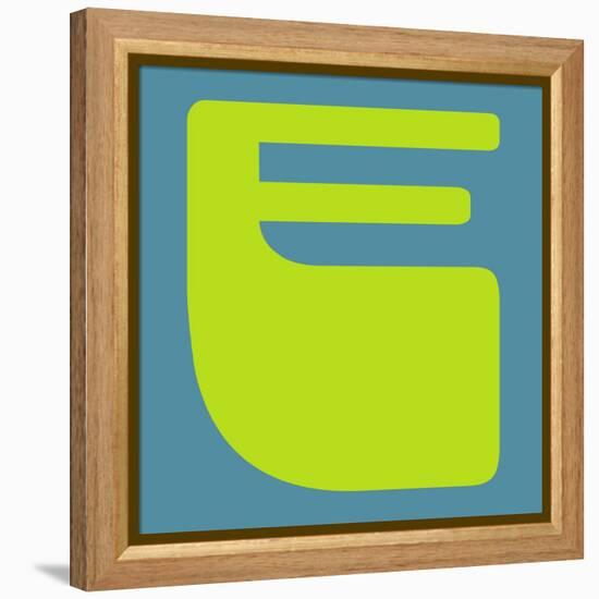 Letter E Yellow-NaxArt-Framed Stretched Canvas