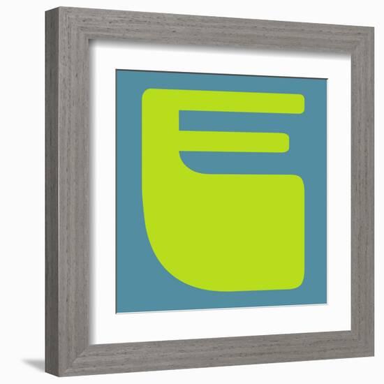 Letter E Yellow-NaxArt-Framed Art Print