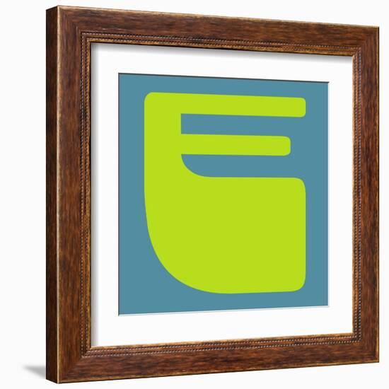 Letter E Yellow-NaxArt-Framed Art Print