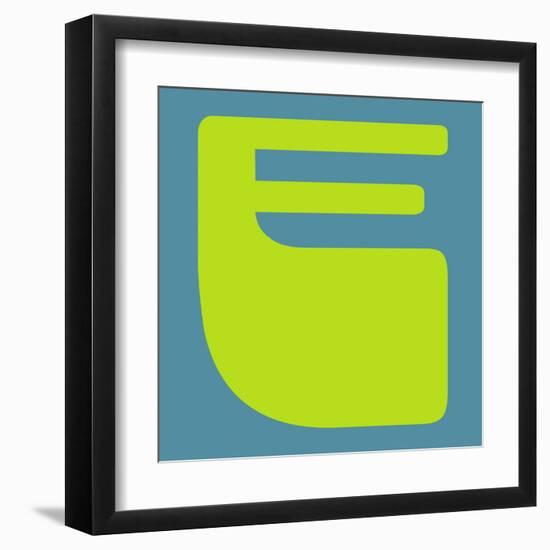 Letter E Yellow-NaxArt-Framed Art Print