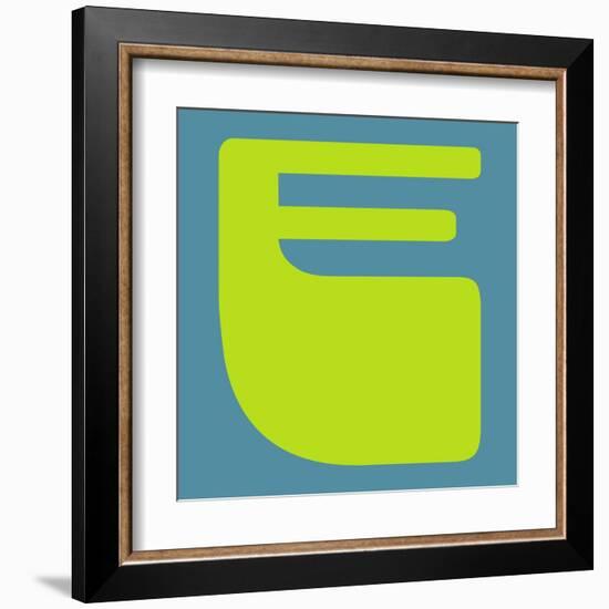 Letter E Yellow-NaxArt-Framed Art Print