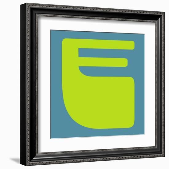 Letter E Yellow-NaxArt-Framed Art Print