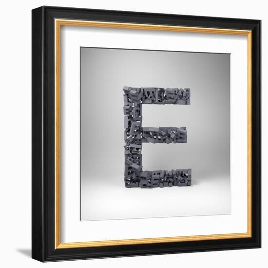 Letter E-badboo-Framed Art Print