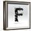 Letter F Formed By Inkblots-Black Fox-Framed Premium Giclee Print