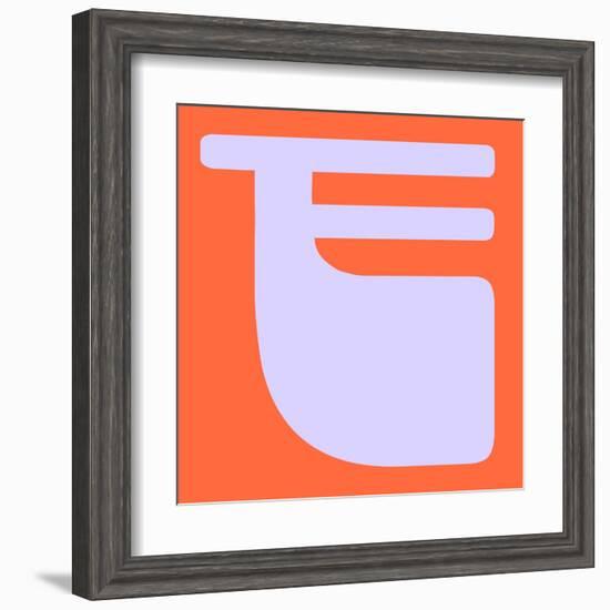 Letter F Purple-NaxArt-Framed Art Print