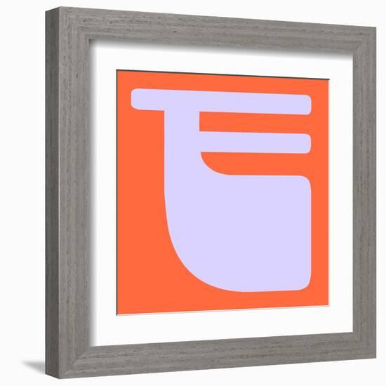 Letter F Purple-NaxArt-Framed Art Print