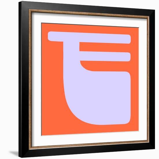 Letter F Purple-NaxArt-Framed Art Print