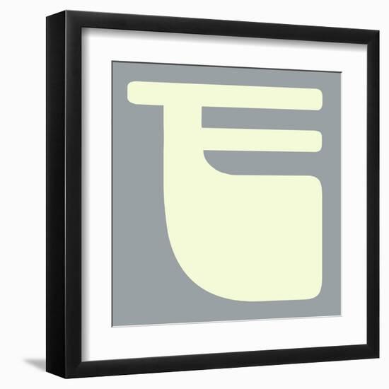 Letter F White-NaxArt-Framed Art Print