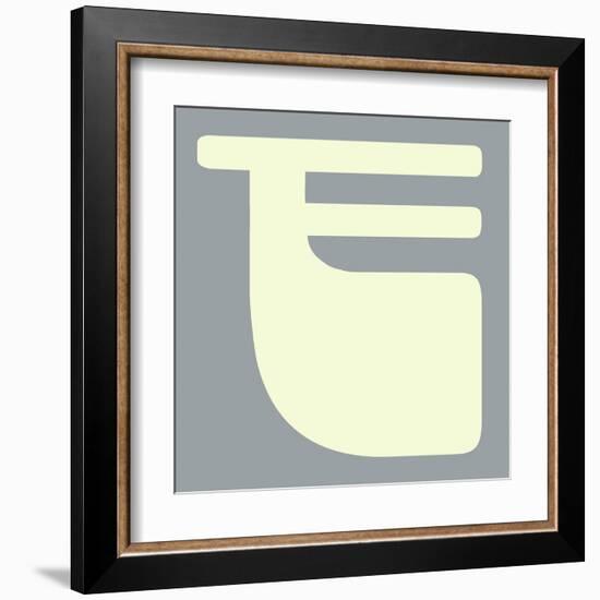 Letter F White-NaxArt-Framed Art Print