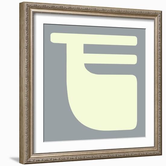 Letter F White-NaxArt-Framed Art Print