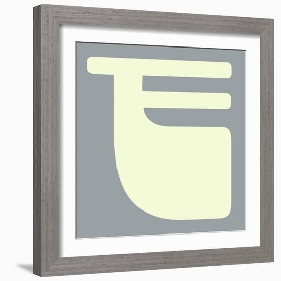 Letter F White-NaxArt-Framed Art Print