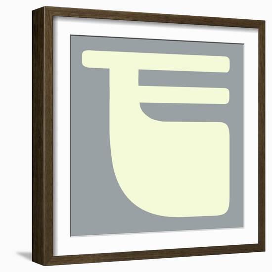 Letter F White-NaxArt-Framed Art Print