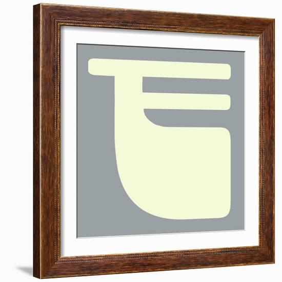 Letter F White-NaxArt-Framed Art Print