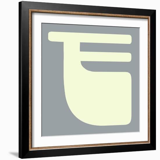 Letter F White-NaxArt-Framed Art Print
