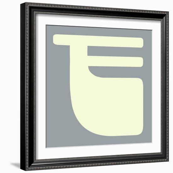 Letter F White-NaxArt-Framed Art Print