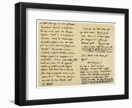 Letter from Charles Lamb to John Clare, 31st August 1822-Charles Lamb-Framed Giclee Print