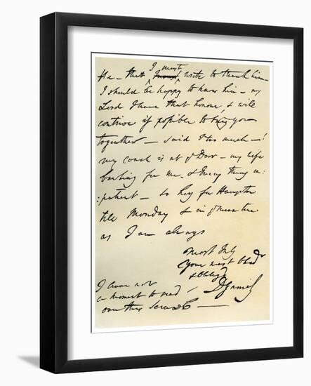 Letter from David Garrick to Edward Gibbon, 8th March 1776-David Garrick-Framed Giclee Print