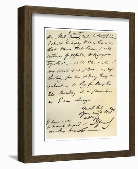 Letter from David Garrick to Edward Gibbon, 8th March 1776-David Garrick-Framed Giclee Print