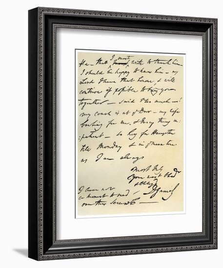 Letter from David Garrick to Edward Gibbon, 8th March 1776-David Garrick-Framed Giclee Print