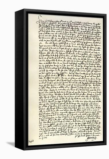 Letter from Dr John Donne to Sir Robert Cotton, C1602-John Donne-Framed Premier Image Canvas