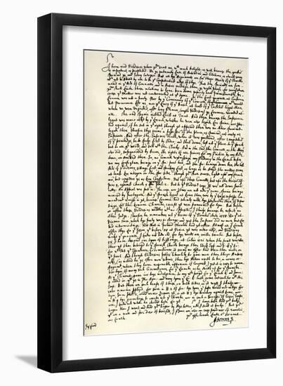 Letter from Dr John Donne to Sir Robert Cotton, C1602-John Donne-Framed Giclee Print