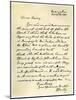 Letter from John Wesley to Samuel Bradburn, 25th March 1783-John Wesley-Mounted Giclee Print