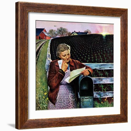 "Letter from Overseas," May 8, 1943-John Falter-Framed Giclee Print