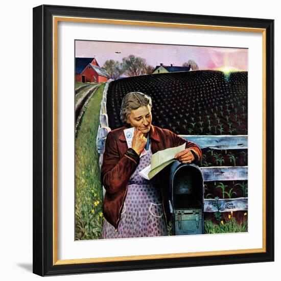 "Letter from Overseas," May 8, 1943-John Falter-Framed Giclee Print