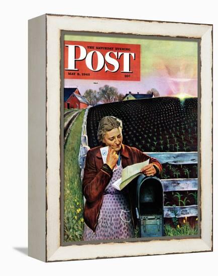 "Letter from Overseas," Saturday Evening Post Cover, May 8, 1943-John Falter-Framed Premier Image Canvas