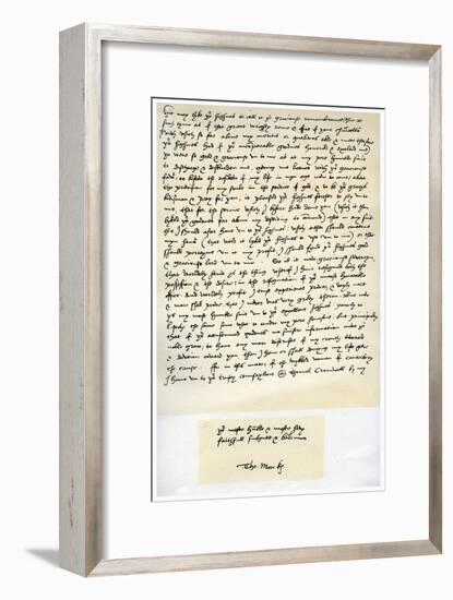 Letter from Sir Thomas More to Henry VIII, 5th March 1534-Thomas More-Framed Giclee Print