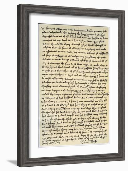 Letter from Thomas Wolsey, Archbishop of York to Dr Stephen Gardiner, February or March 1530-Thomas Wolsey-Framed Giclee Print