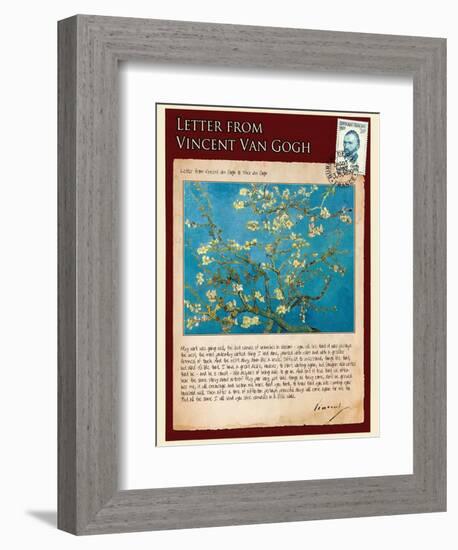 Letter from Vincent: Almond Blossom, C1890-Vincent van Gogh-Framed Giclee Print