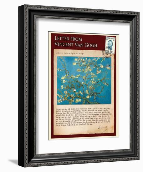 Letter from Vincent: Almond Blossom, C1890-Vincent van Gogh-Framed Giclee Print