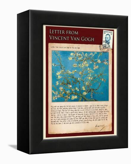 Letter from Vincent: Almond Blossom, C1890-Vincent van Gogh-Framed Premier Image Canvas