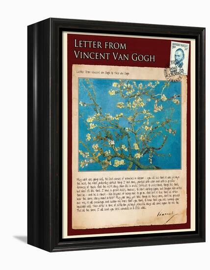 Letter from Vincent: Almond Blossom, C1890-Vincent van Gogh-Framed Premier Image Canvas