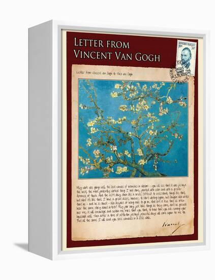 Letter from Vincent: Almond Blossom, C1890-Vincent van Gogh-Framed Premier Image Canvas