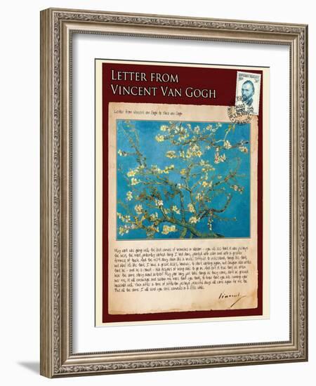 Letter from Vincent: Almond Blossom, C1890-Vincent van Gogh-Framed Giclee Print