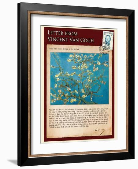 Letter from Vincent: Almond Blossom, C1890-Vincent van Gogh-Framed Giclee Print