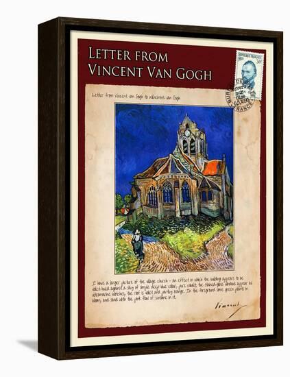 Letter from Vincent: Church at Auvers, C1890-Vincent van Gogh-Framed Premier Image Canvas