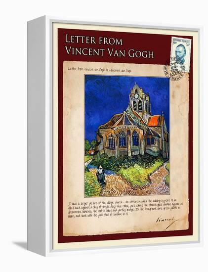 Letter from Vincent: Church at Auvers, C1890-Vincent van Gogh-Framed Premier Image Canvas