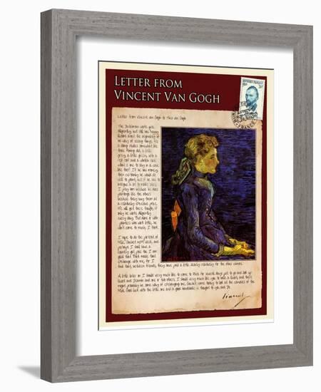 Letter from Vincent: Portrait of Adeline Ravoux-Vincent van Gogh-Framed Giclee Print