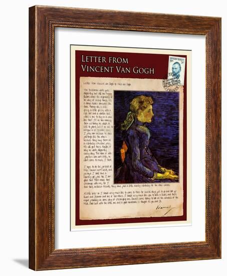 Letter from Vincent: Portrait of Adeline Ravoux-Vincent van Gogh-Framed Giclee Print