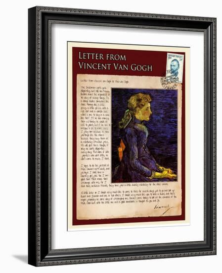 Letter from Vincent: Portrait of Adeline Ravoux-Vincent van Gogh-Framed Giclee Print