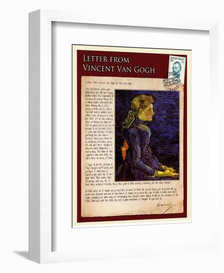 Letter from Vincent: Portrait of Adeline Ravoux-Vincent van Gogh-Framed Giclee Print