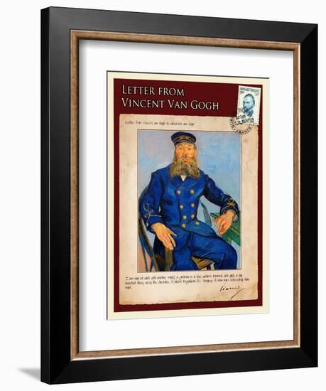 Letter from Vincent: Portrait of the Postman Joseph Roulin-Vincent van Gogh-Framed Giclee Print