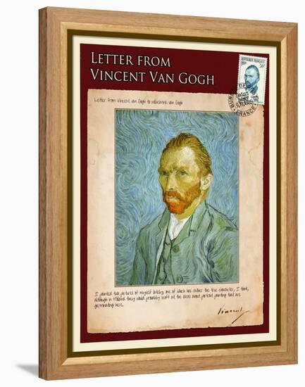 Letter from Vincent: Self-Portrait2-Vincent van Gogh-Framed Premier Image Canvas