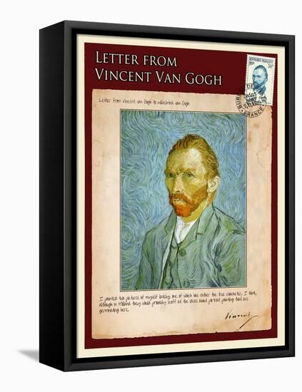 Letter from Vincent: Self-Portrait2-Vincent van Gogh-Framed Premier Image Canvas