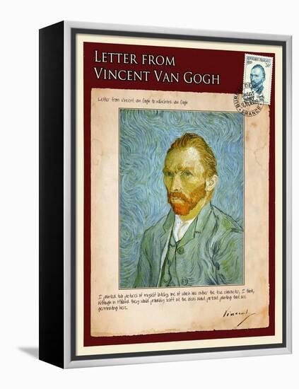 Letter from Vincent: Self-Portrait2-Vincent van Gogh-Framed Premier Image Canvas