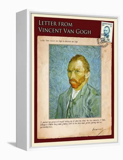 Letter from Vincent: Self-Portrait2-Vincent van Gogh-Framed Premier Image Canvas